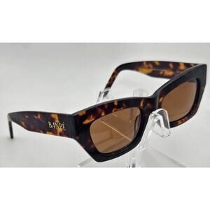 BANBÉ The Kerr Tortoiseshell Sunglasses Rectangular Cat Eye Brown Lenses E2